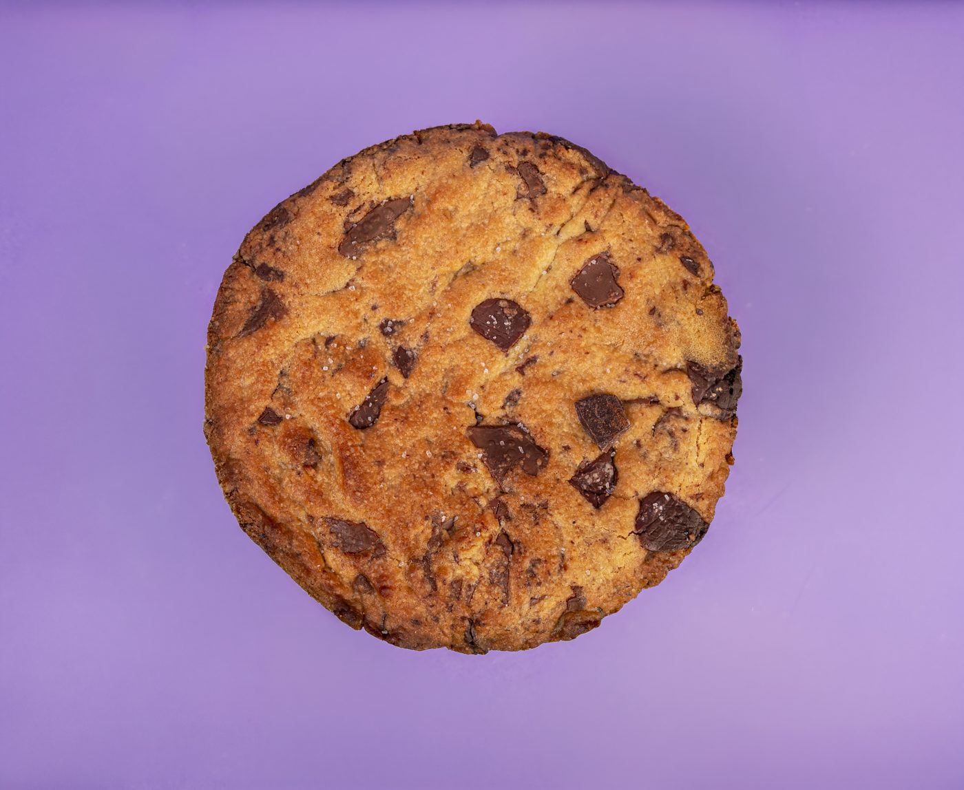 Cookie Cake de Chips de Chocolate visto desde arriba